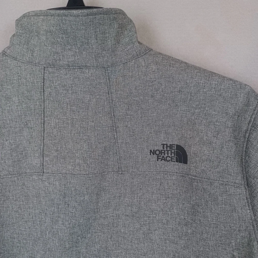The North Face Jacket Mens L Gray WindWall Softshell Fleece Lined Full Zip READ